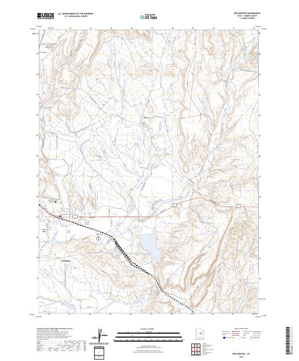 US Topo 7.5-minute map for Wellington UT