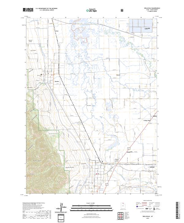 US Topo 7.5-minute map for Wellsville UT