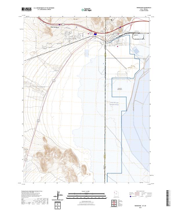 US Topo 7.5-minute map for Wendover UTNV