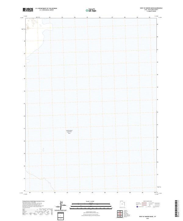 US Topo 7.5-minute map for West of Miners Basin UT