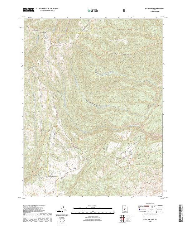 US Topo 7.5-minute map for White Pine Peak UT