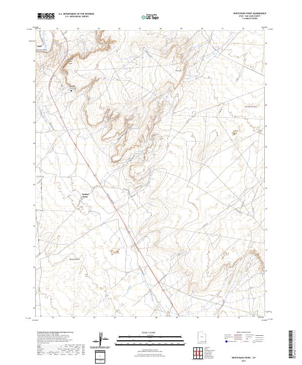 US Topo 7.5-minute map for White Rock Point UT