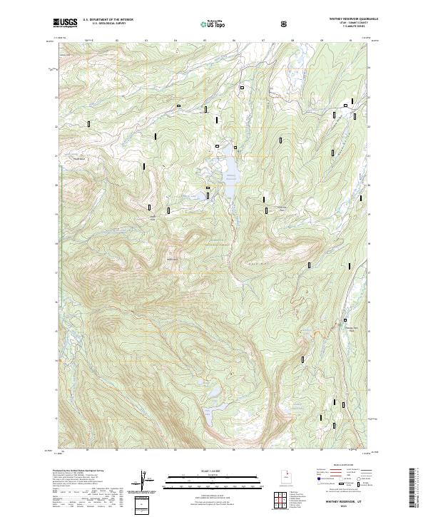 US Topo 7.5-minute map for Whitney Reservoir UT