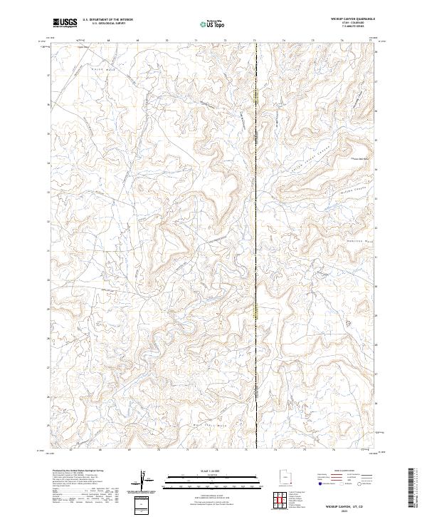 US Topo 7.5-minute map for Wickiup Canyon UTCO