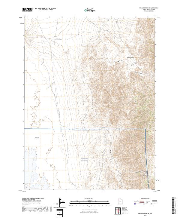 US Topo 7.5-minute map for Wig Mountain NE UT