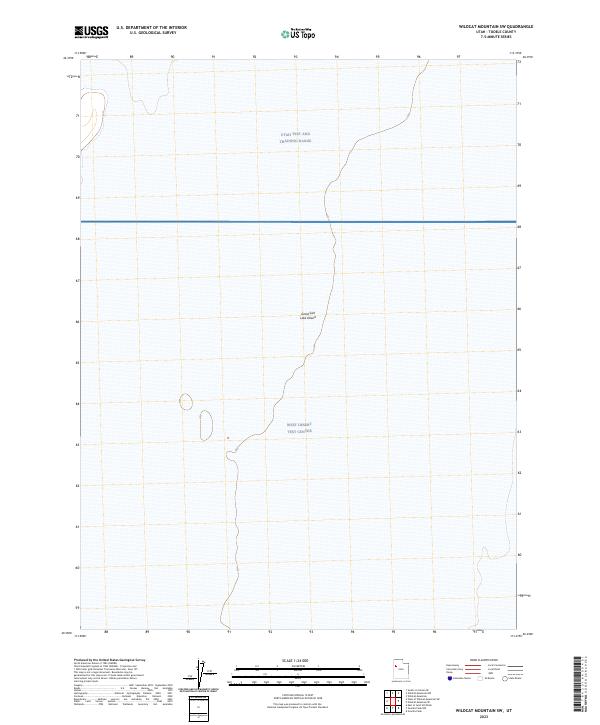 US Topo 7.5-minute map for Wildcat Mountain SW UT