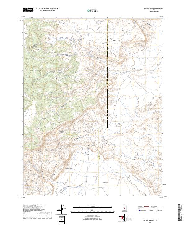 US Topo 7.5-minute map for Willow Springs UT