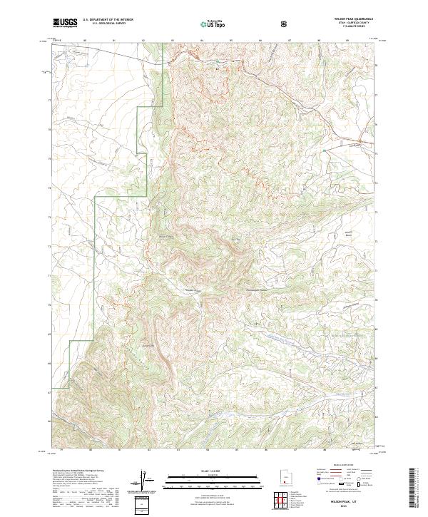 US Topo 7.5-minute map for Wilson Peak UT