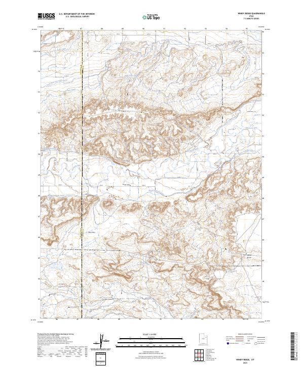 US Topo 7.5-minute map for Windy Ridge UT