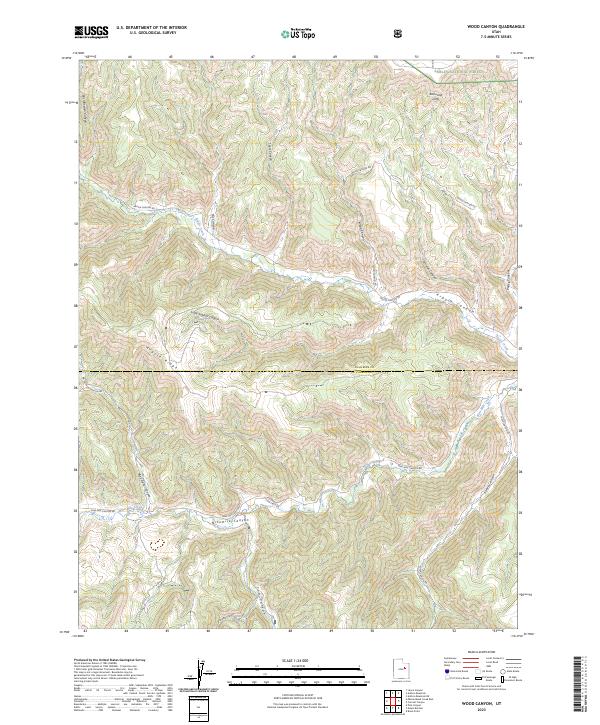 US Topo 7.5-minute map for Wood Canyon UT