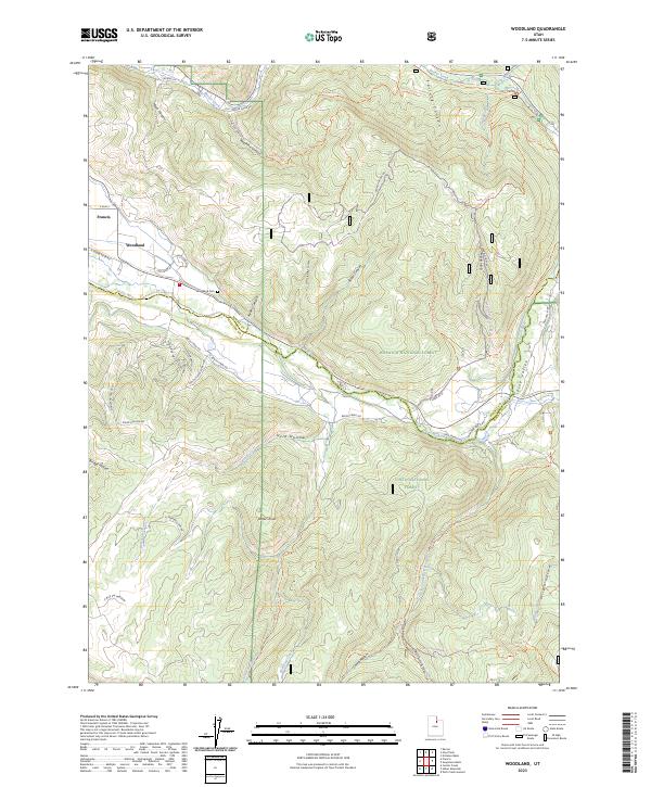 US Topo 7.5-minute map for Woodland UT