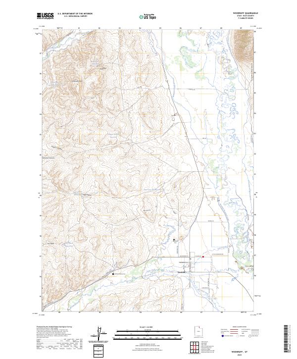 US Topo 7.5-minute map for Woodruff UT