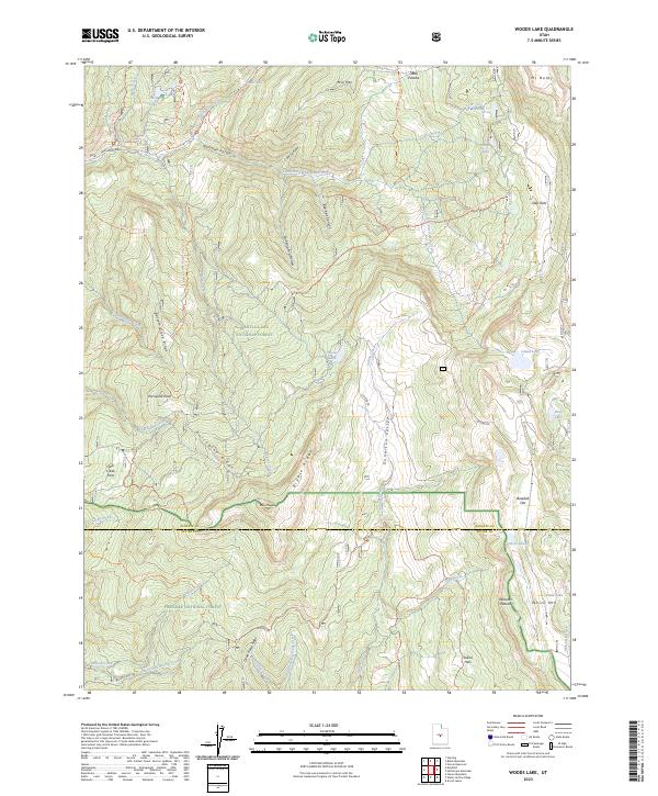 US Topo 7.5-minute map for Woods Lake UT