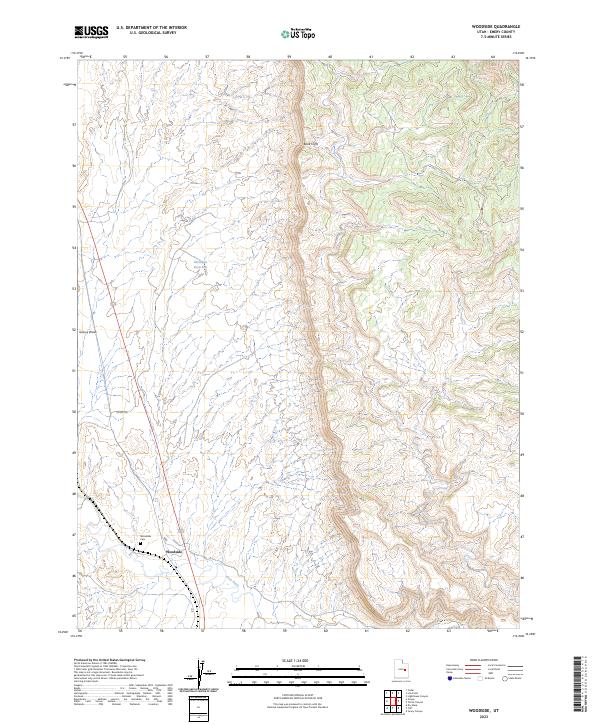 US Topo 7.5-minute map for Woodside UT