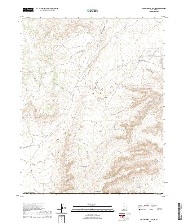 US Topo 7.5-minute map for Yellowjacket Canyon UTAZ