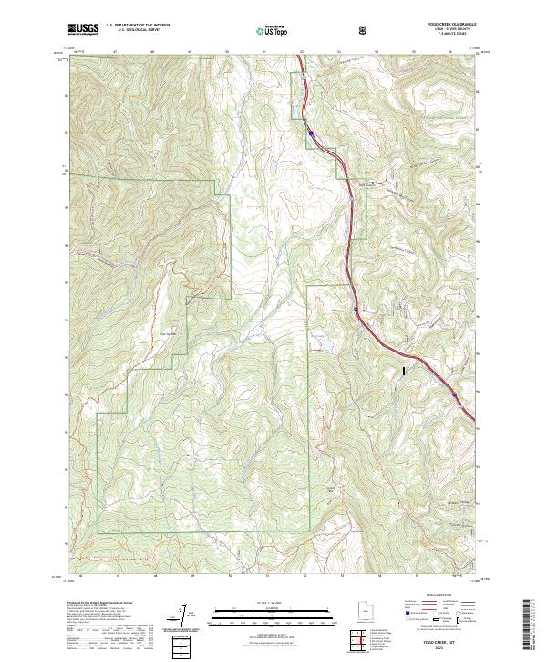 US Topo 7.5-minute map for Yogo Creek UT