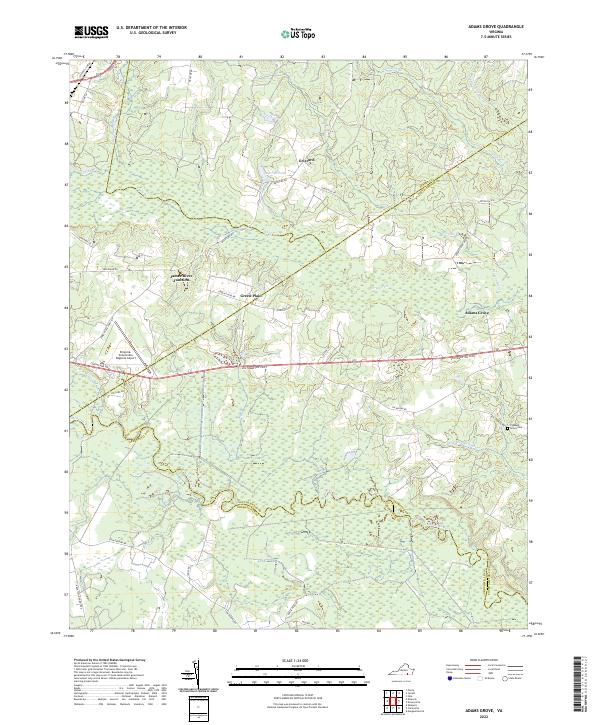 US Topo 7.5-minute map for Adams Grove VA