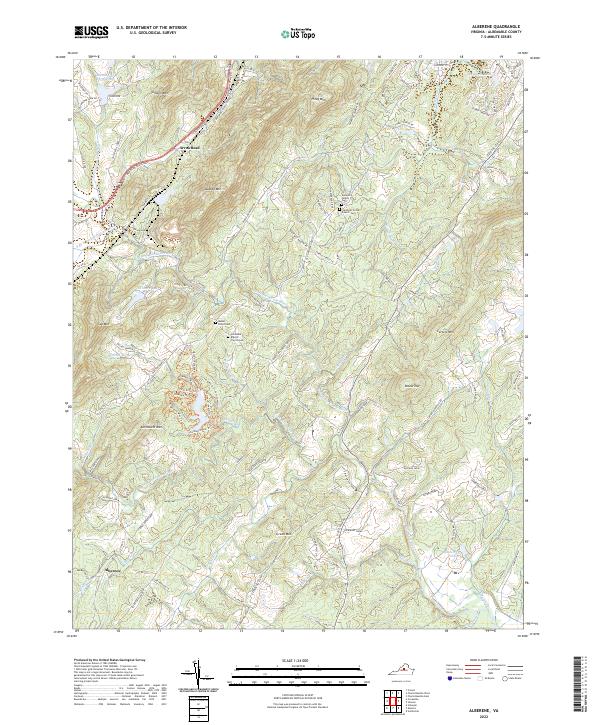 US Topo 7.5-minute map for Alberene VA