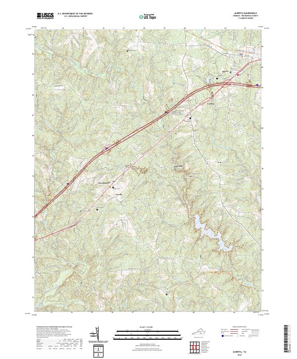 US Topo 7.5-minute map for Alberta VA