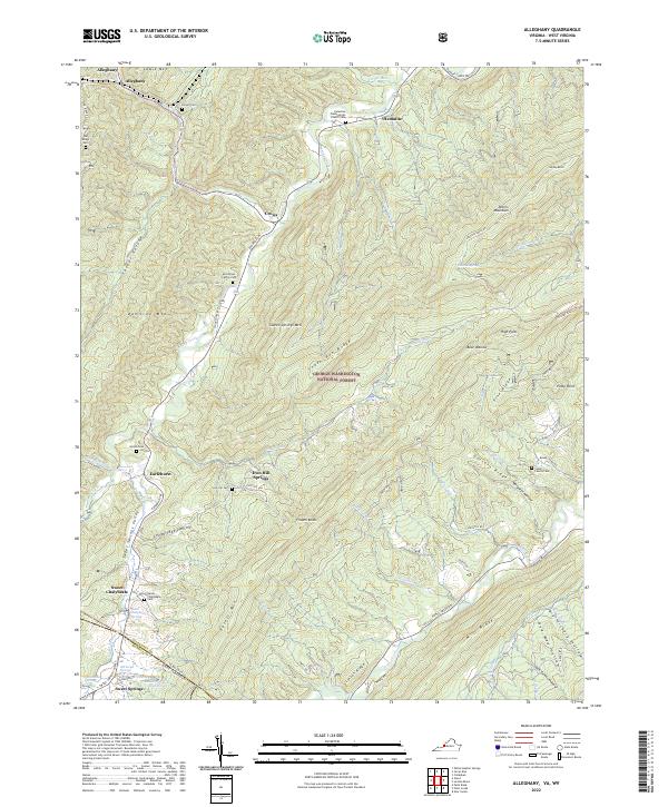 US Topo 7.5-minute map for Alleghany VAWV