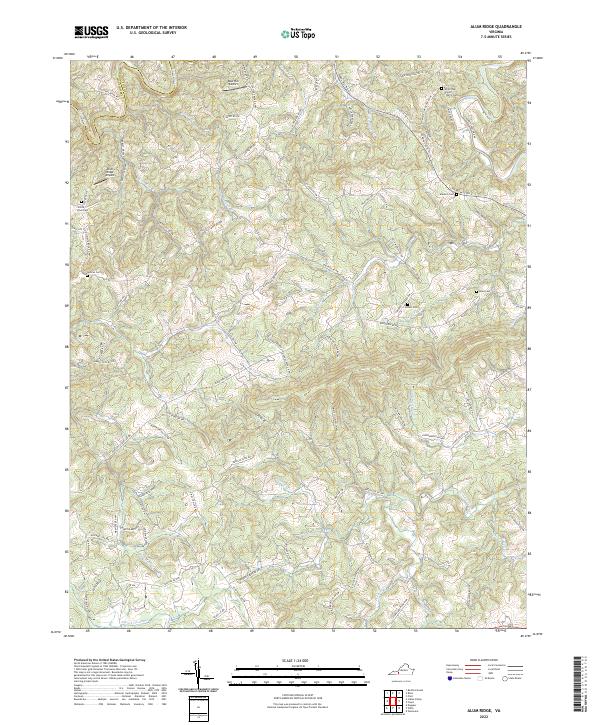 US Topo 7.5-minute map for Alum Ridge VA