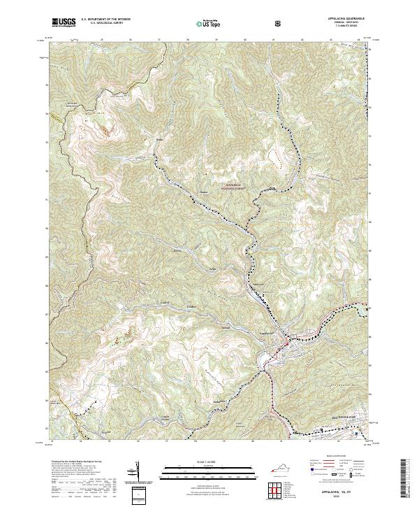 US Topo 7.5-minute map for Appalachia VAKY