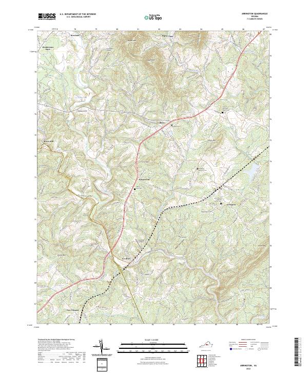 US Topo 7.5-minute map for Arrington VA