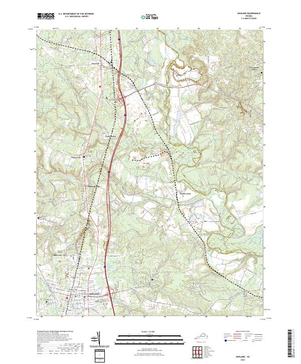 US Topo 7.5-minute map for Ashland VA