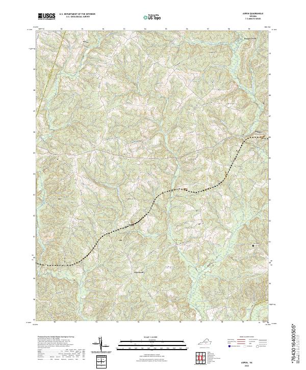 US Topo 7.5-minute map for Aspen VA