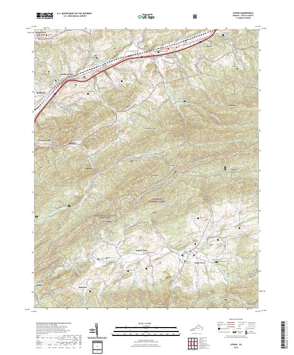 US Topo 7.5-minute map for Atkins VA