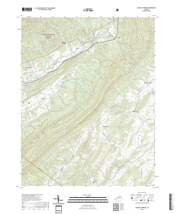 US Topo 7.5-minute map for Augusta Springs VA