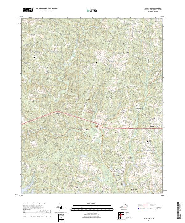 US Topo 7.5-minute map for Baskerville VA