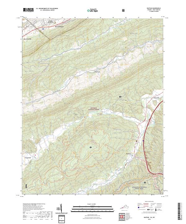 US Topo 7.5-minute map for Bastian VAWV