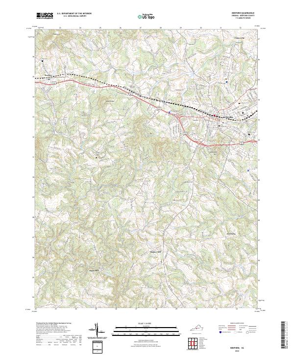 US Topo 7.5-minute map for Bedford VA