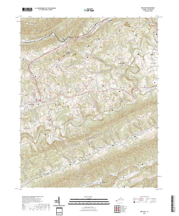 US Topo 7.5-minute map for Ben Hur VA