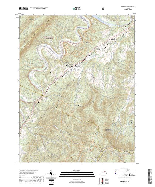 US Topo 7.5-minute map for Bentonville VA