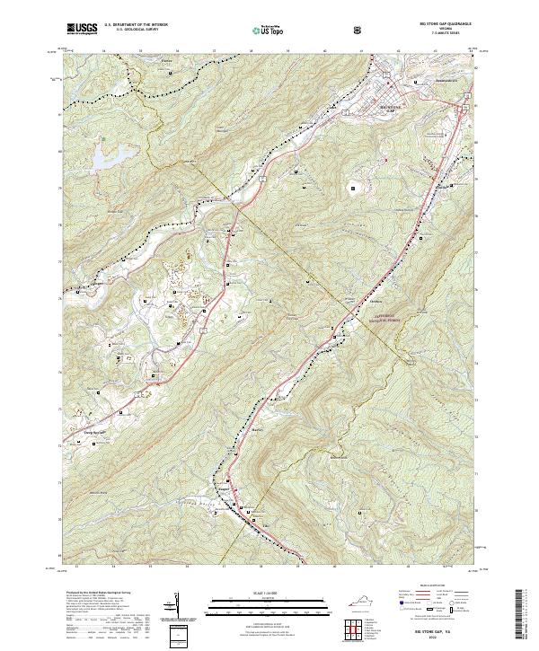 US Topo 7.5-minute map for Big Stone Gap VA