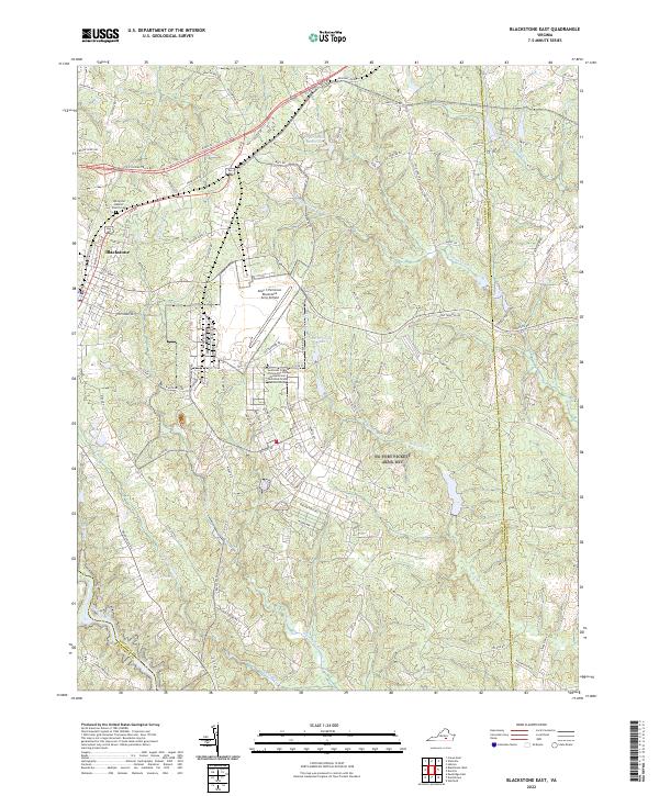 US Topo 7.5-minute map for Blackstone East VA