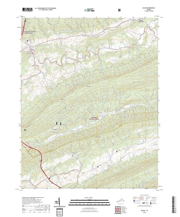 US Topo 7.5-minute map for Bland VA