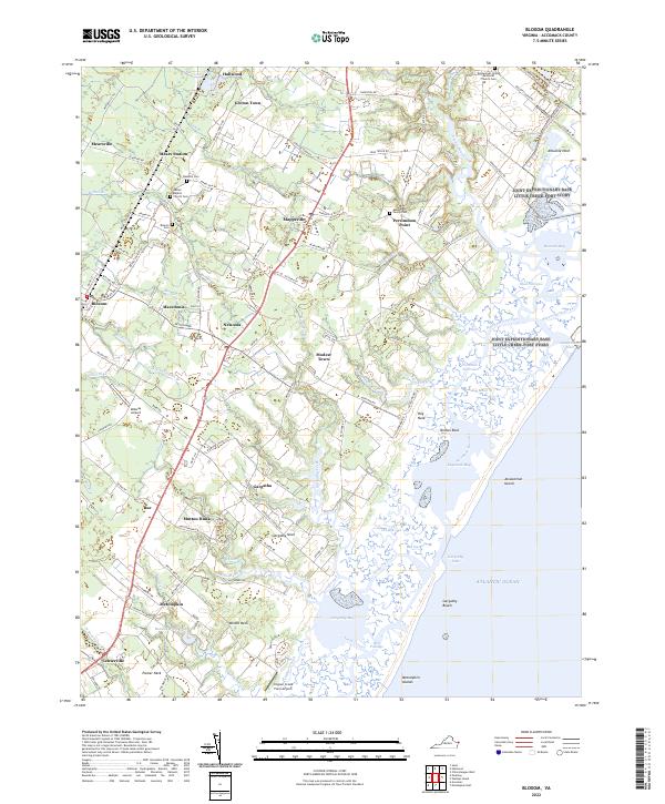 US Topo 7.5-minute map for Bloxom VA