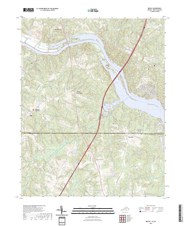 US Topo 7.5-minute map for Bracey VANC