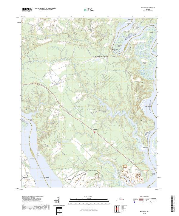 US Topo 7.5-minute map for Brandon VA