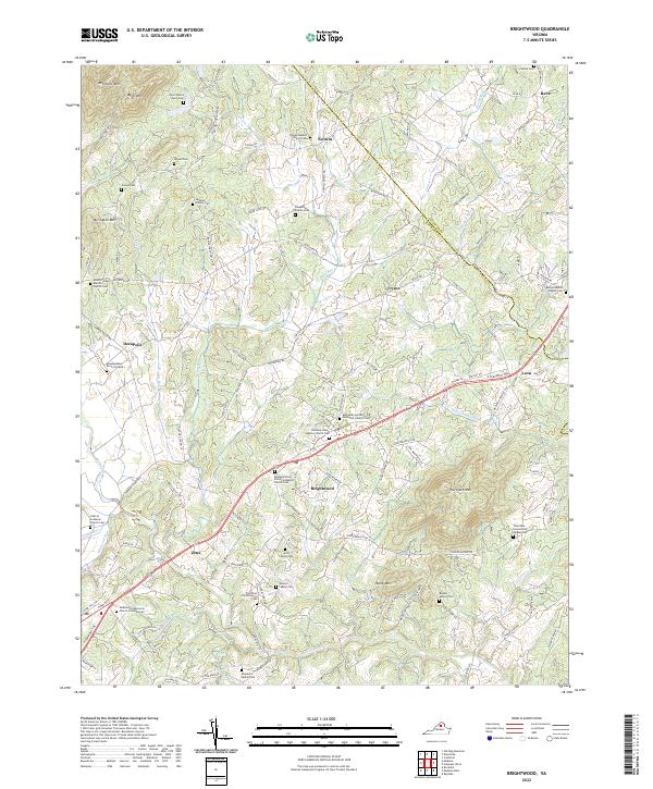 US Topo 7.5-minute map for Brightwood VA