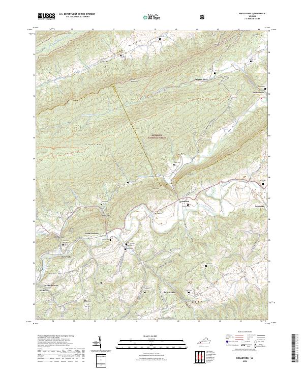 US Topo 7.5-minute map for Broadford VA