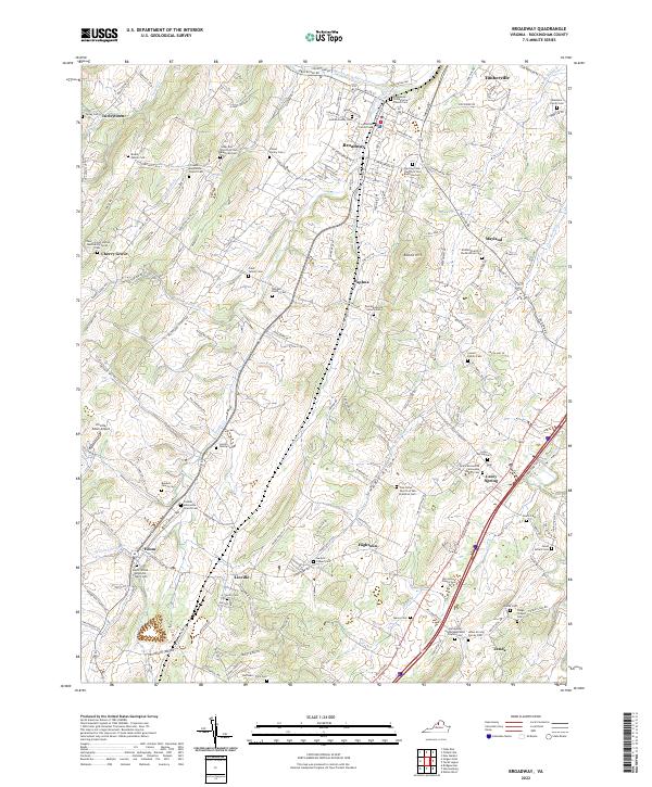 US Topo 7.5-minute map for Broadway VA