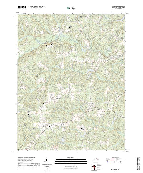 US Topo 7.5-minute map for Brokenburg VA