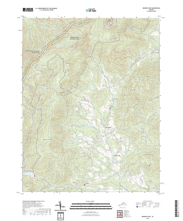 US Topo 7.5-minute map for Browns Cove VA