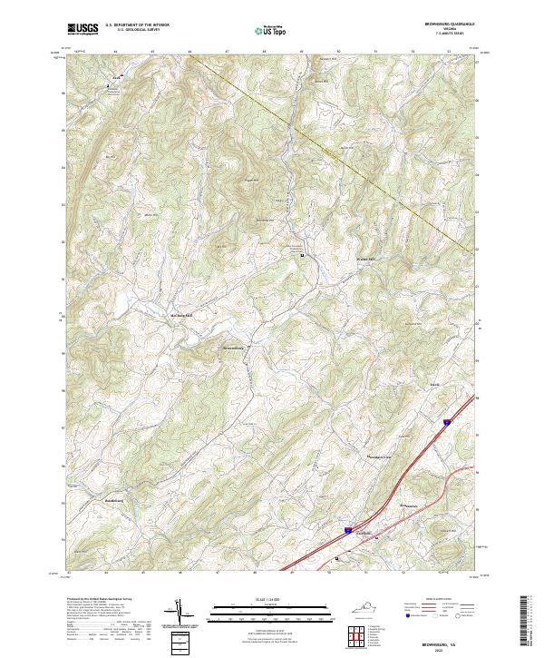 US Topo 7.5-minute map for Brownsburg VA