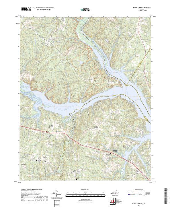 US Topo 7.5-minute map for Buffalo Springs VA