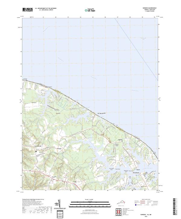 US Topo 7.5-minute map for Burgess VAMD